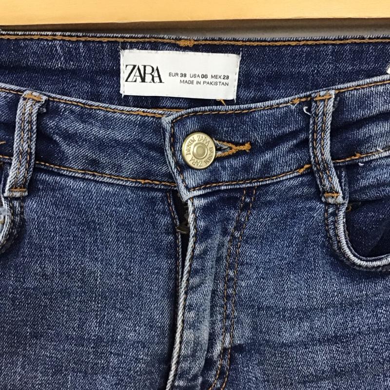 ザラ ZARA パンツ デニム、ジーンズ デニムパンツ スリムパンツ ストレッチパンツ ジーンズ 38インチ 無地 インディゴ / インディゴ /  レディース USED 古着 中古 10117858