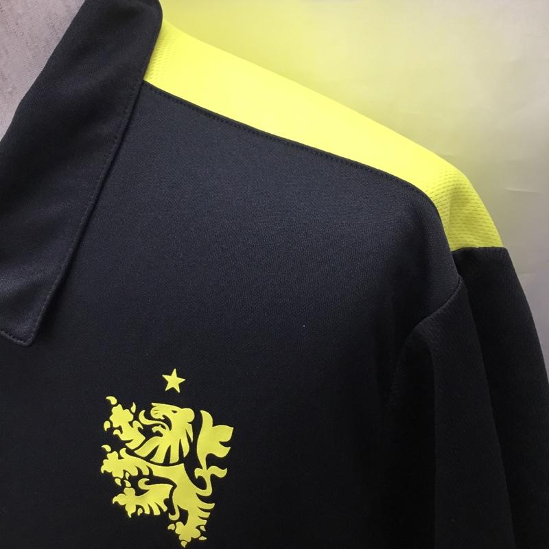 アンブロ UMBRO ポロシャツ 半袖 半袖ポロシャツ カラーシャツ 半袖カットソー ロゴ、文字 黒 / ブラック / X 黄 / イエロー /  メンズ USED 古着 中古 10116697