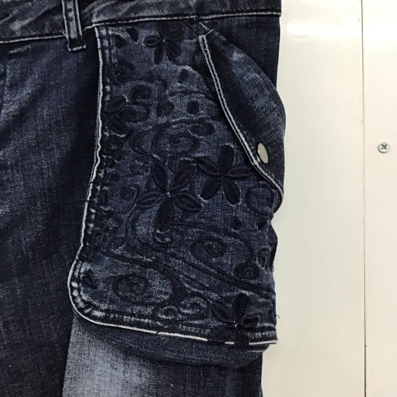ミヤビムスビ 雅結 パンツ デニム、ジーンズ デニムパンツ スリムパンツ カジュアルパンツ ストレッチパンツ 36インチ 刺繍 インディゴ / インディゴ /  メンズ USED 古着 中古 10149768