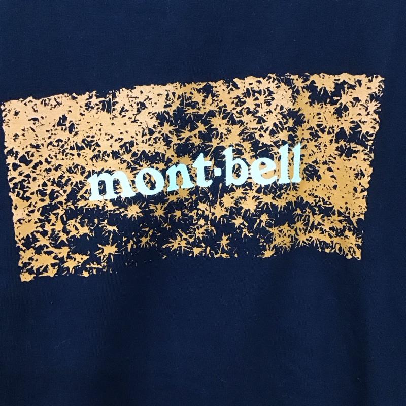 モンベル mont-bell カットソー 長袖 2104725 ペアスキンコットンロングスリーブT クルーネックカットソー プリントTシャツ M ロゴ、文字 黒 / ブラック /  メンズ USED 古着 中古 10131108