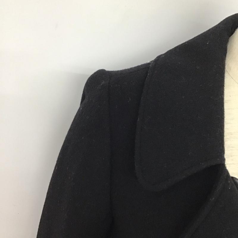 ピンクハウス PINK HOUSE セットアップ セットアップ P0175FJ02 Pコート ダブルジャケット 七分丈パンツ サイドニットパンツ M 無地 黒 / ブラック /  レディース USED 古着 中古 10144437