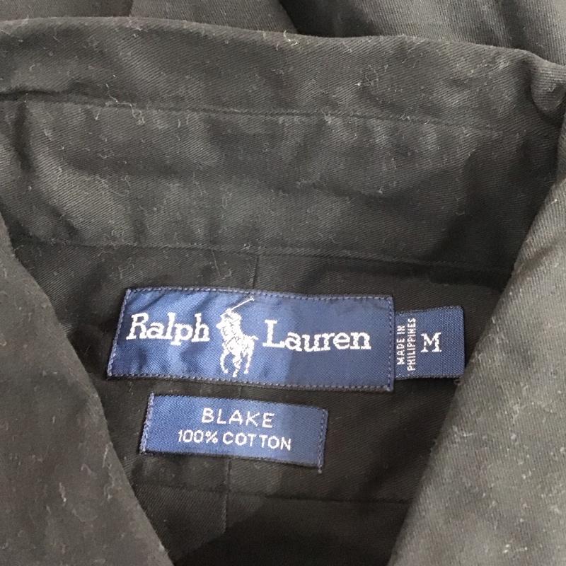 ラルフローレン RALPHLAUREN シャツ、ブラウス 長袖 長袖シャツ カラーシャツ ボタンダウンシャツ 長袖カットソー M ロゴ、文字 黒 / ブラック /  メンズ USED 古着 中古 10112487