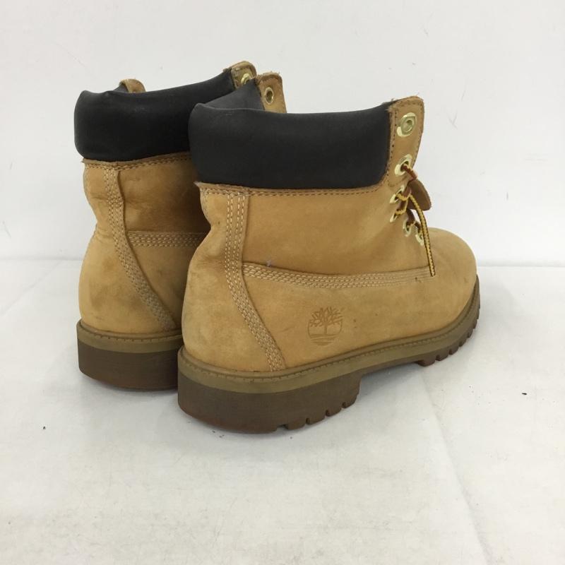 ティンバーランド Timberland ブーツ ショートブーツ 12909 6in Premium Boot 24cm 24.0cm ワンポイント キャメル / キャメル /  レディース USED 古着 中古 10140037