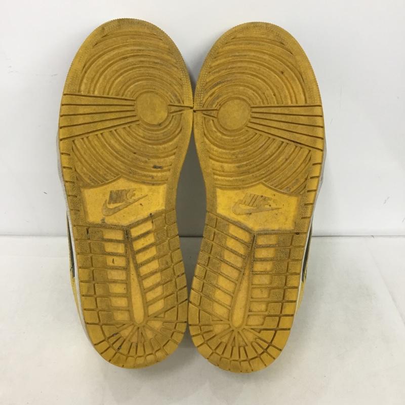 ナイキ NIKE スニーカー スニーカー 553558-072 AIR JORDAN 1 LOW 28cm 28.0cm ロゴ、文字 黒 / ブラック / X 黄 / イエロー /  メンズ USED 古着 中古 10150374