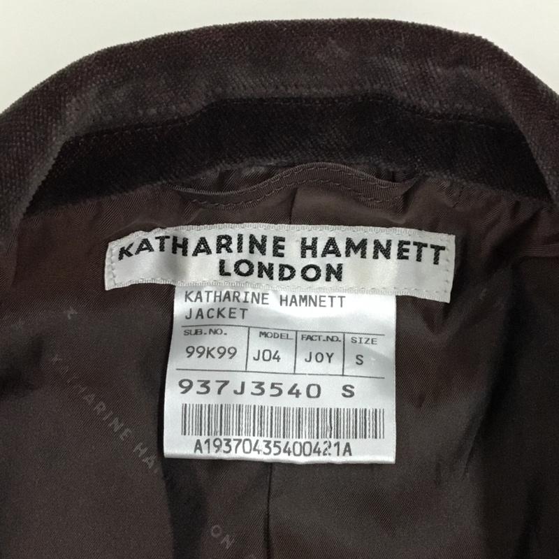 キャサリンハムネットロンドン KATHARINE HAMNETT LONDON ジャケット、上着 ジャケット、ブレザー 937J3540 テーラード S 無地 ダークブラウン / ダークブラウン /  メンズ USED 古着 中古 10118852
