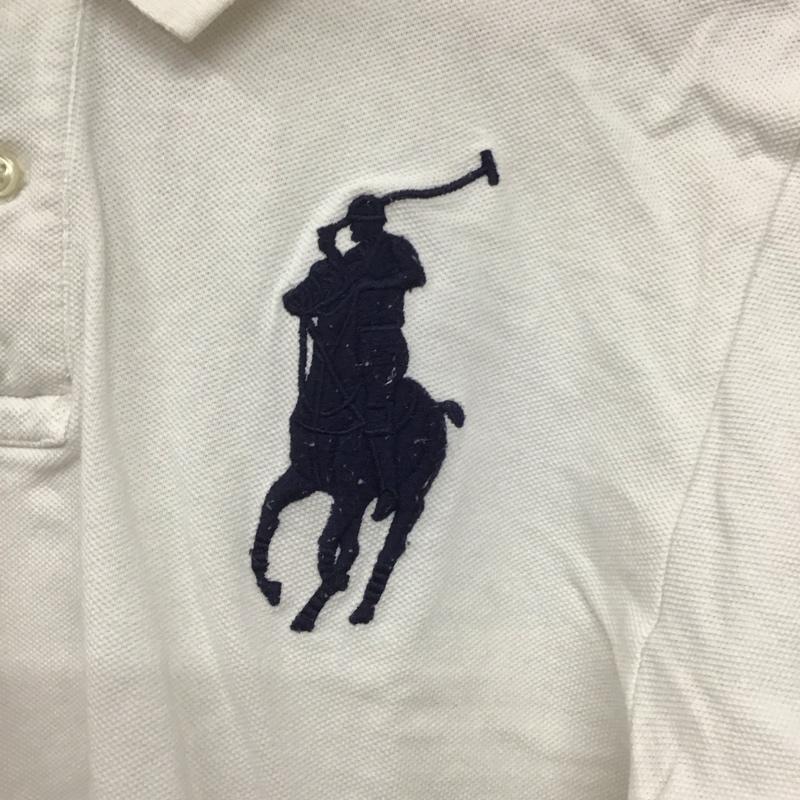 ポロバイラルフローレン Polo by RALPH LAUREN ポロシャツ 長袖 長袖ポロシャツ 長袖カットソー カラーシャツ XL ロゴ、文字 白 / ホワイト /  メンズ USED 古着 中古 10141473