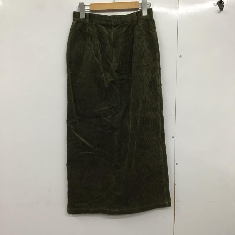 ラコステ LACOSTE スカート ロングスカート コーデュロイ 42 無地 カーキ / カーキ /  レディース USED 古着 中古 10140638
