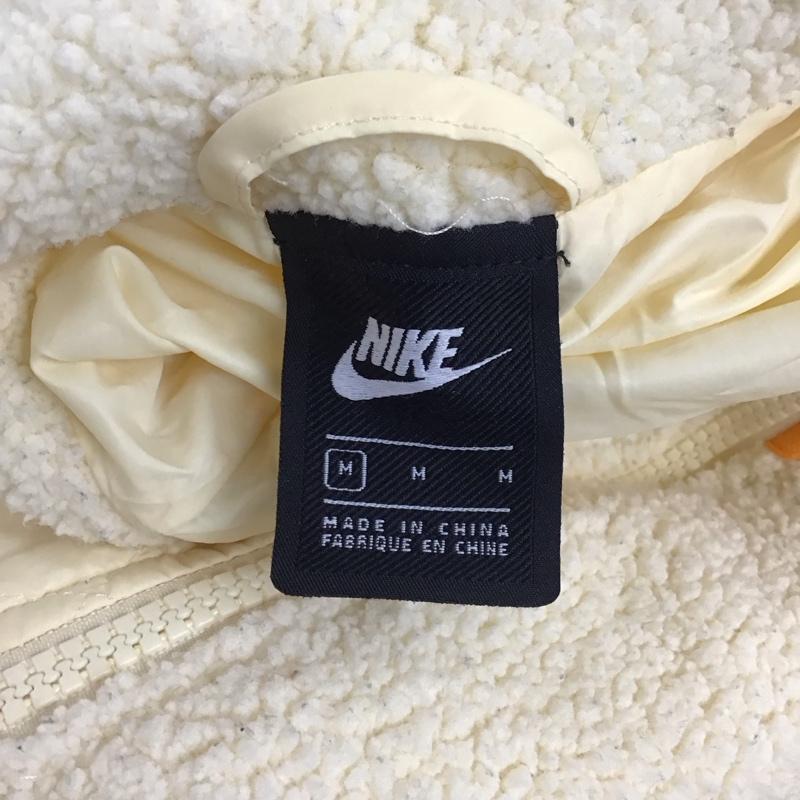 ナイキ NIKE ジャケット、上着 ジャケット、ブレザー BV3041-115 W NSP シェルパ フルジップフーディ ボア フリース M ワンポイント アイボリー / アイボリー /  レディース USED 古着 中古 10120847