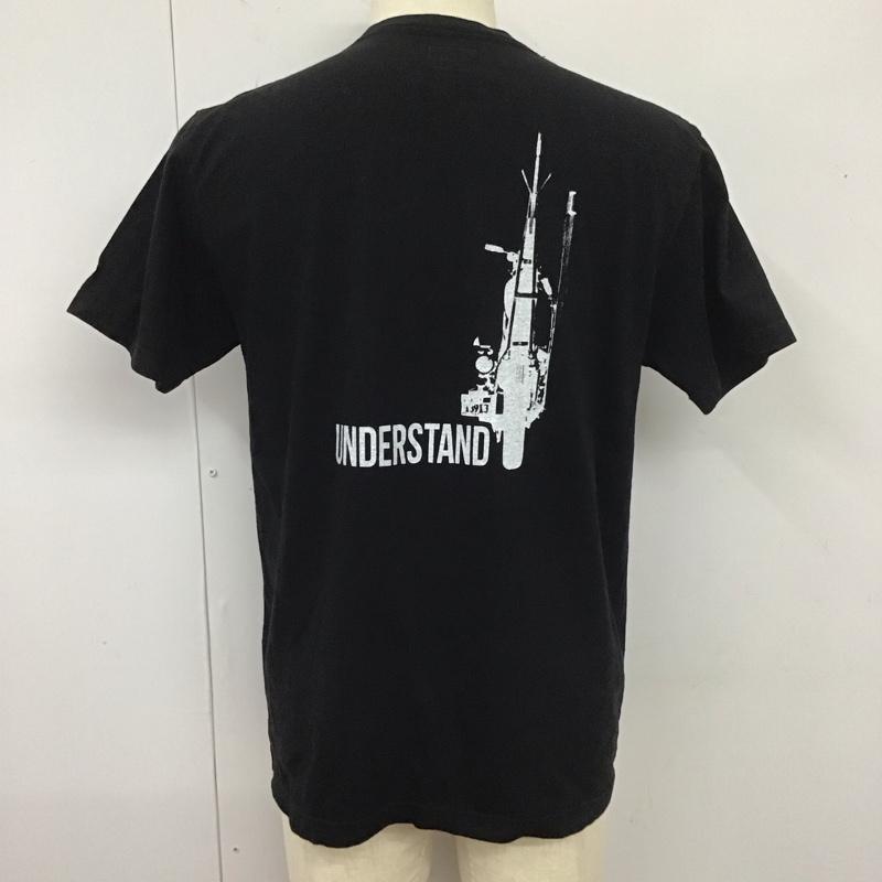 ラッツ RATS Tシャツ 半袖 半袖カットソー プリントTシャツ クルーネックカットソー L ロゴ、文字 黒 / ブラック /  メンズ USED 古着 中古 10113151