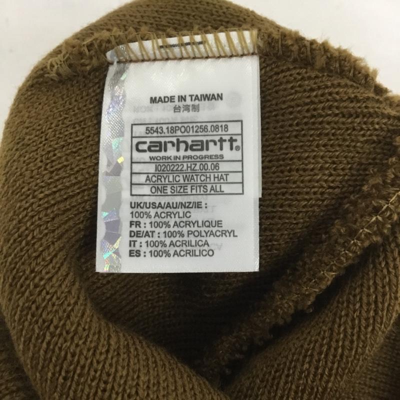 カーハート Carhartt 帽子 ニット帽 I020222 ACRYLIC WATCH HAT ロゴ、文字 茶 / ブラウン /  メンズ USED 古着 中古 10133821