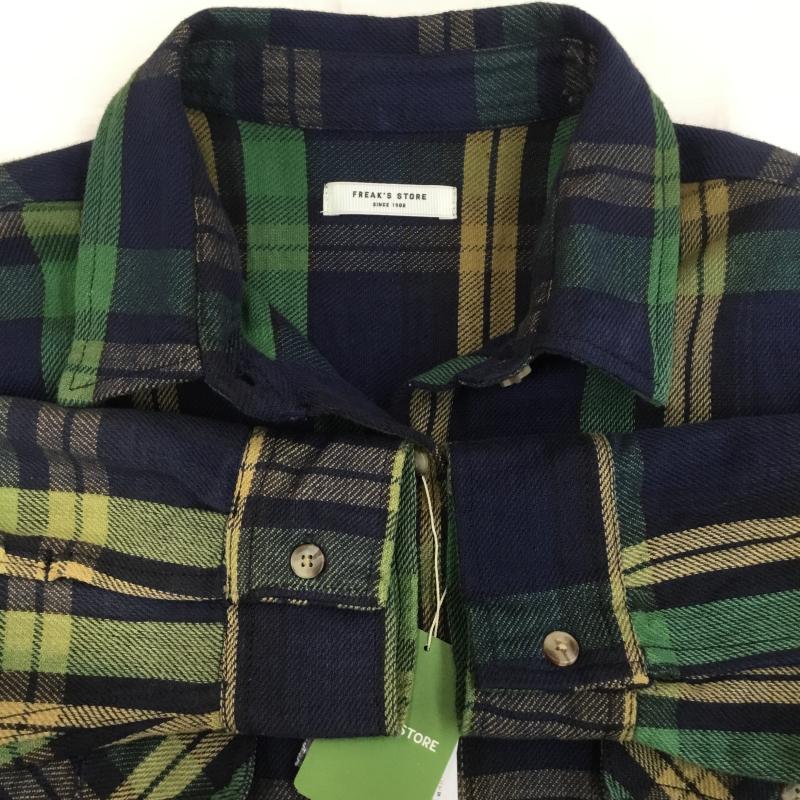 フリークスストア FREAK S STORE シャツ、ブラウス 長袖 FREE チェック 緑 / グリーン /  レディース USED 古着 中古 10140932
