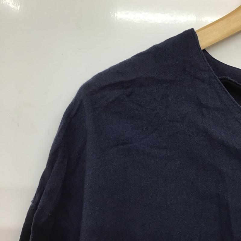 サマンサモスモスブルー Samansa Mos2 blue シャツ、ブラウス 七分袖 FREE 無地 青 / ブルー /  レディース USED 古着 中古 10146758