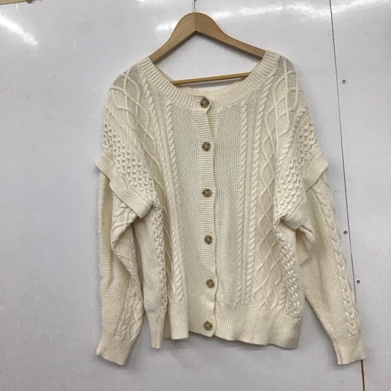 スタディオクリップ studio CLIP カーディガン 長袖 SC211405-1 3WAY 前後着 ベスト マルチウェイ M  アイボリー / アイボリー /  レディース USED 古着 中古 10146405