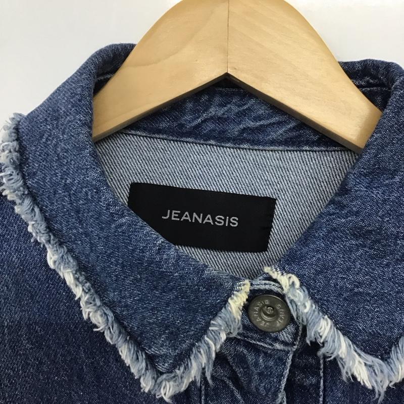 ジーナシス JEANASIS ジャケット、上着 ジャケット、ブレザー デニムジャケット Gジャン アウター カジュアルジャケット FREE ダメージ加工 インディゴ / インディゴ /  レディース USED 古着 中古 10145457