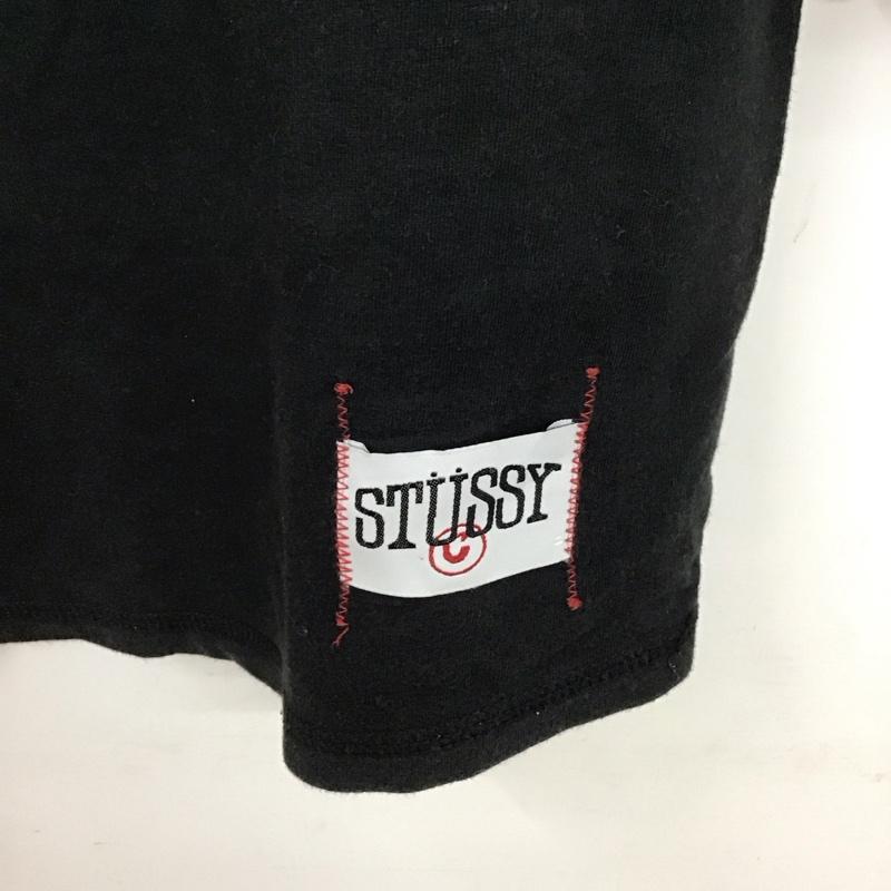 ステューシー STUSSY Tシャツ 半袖 半袖カットソー プリントTシャツ クルーネックカットソー S ロゴ、文字 黒 / ブラック /  メンズ USED 古着 中古 10130574