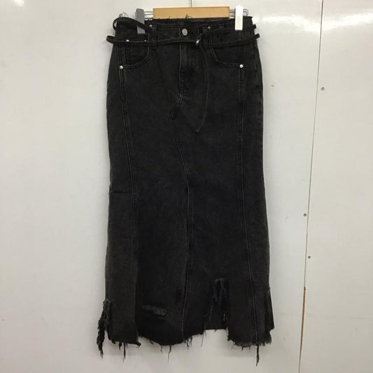 スライ SLY スカート ロングスカート 030HAZ11-3121 ダメージマーメイドスカート 1 ダメージ加工 黒 / ブラック /  レディース USED 古着 中古 10138959