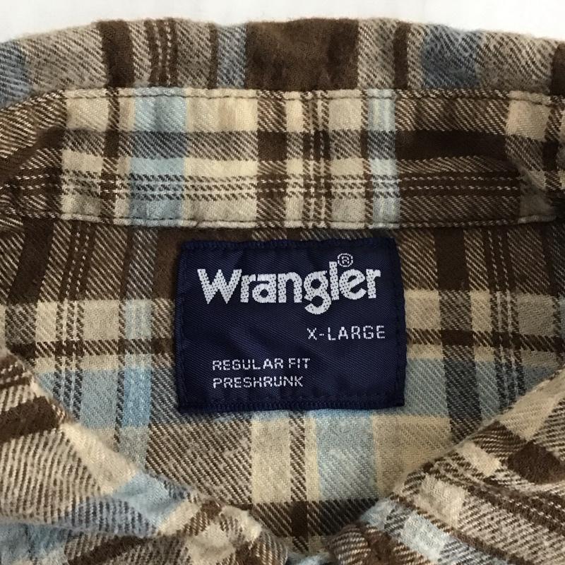 ラングラー Wrangler シャツ、ブラウス 長袖 長袖シャツ チェックシャツ カラーシャツ カジュアルシャツ ポケットシャツ XL チェック マルチカラー / マルチカラー /  メンズ USED 古着 中古 10111628