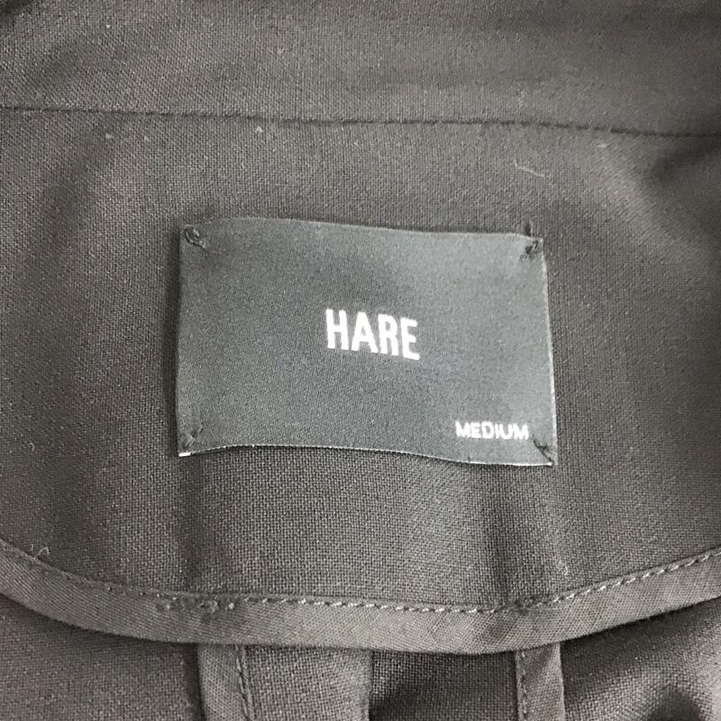 ハレ HARE ジャケット、上着 ジャケット、ブレザー ha030205ad テーラードジャケット 半袖ジャケット アウター カラーシャツ M 無地 黒 / ブラック /  メンズ USED 古着 中古 10107484