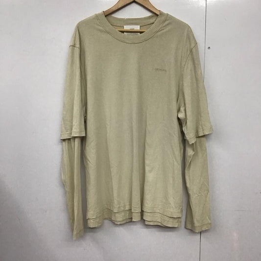 アミアレクサンドルマテュッシ AMI Alexandre Mattiussi カットソー 長袖 長袖カットソー 無地カットソー クルーネック M ロゴ、文字 ベージュ / ベージュ /  メンズ USED 古着 中古 10142356