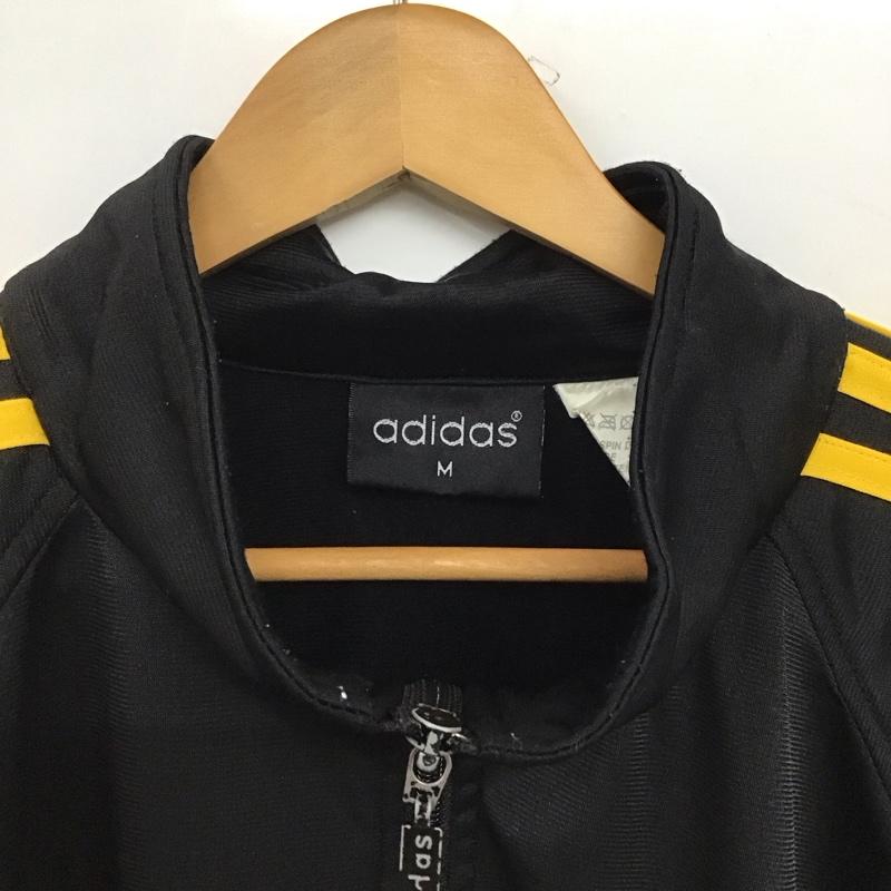 アディダス adidas ジャケット、上着 ジャケット、ブレザー ジップアップジャケット アウター ジャージ 古着 M ロゴ、文字 黒 / ブラック /  メンズ USED 古着 中古 10146990