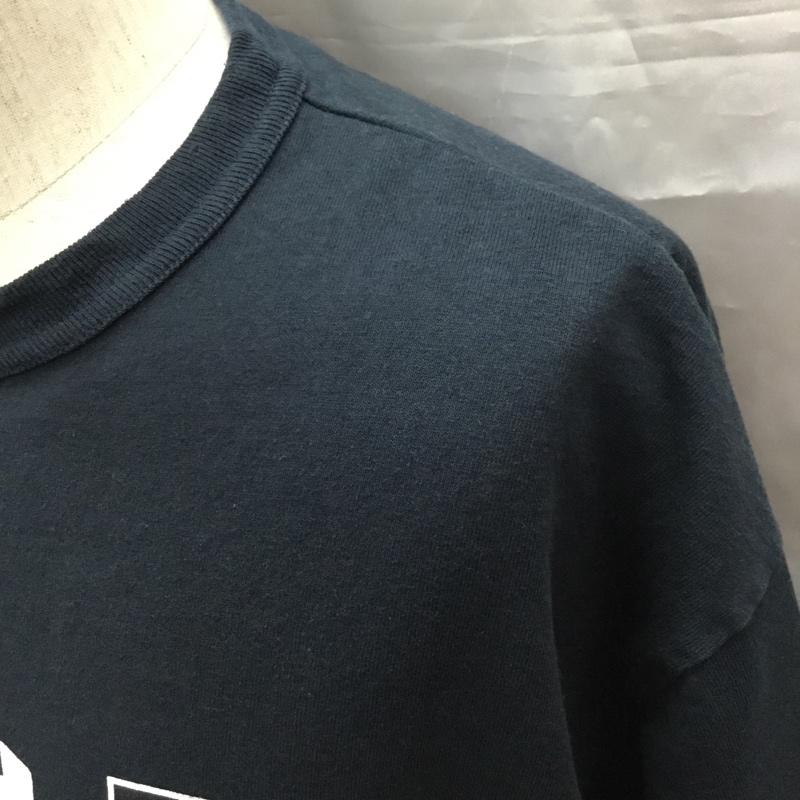チャンピオン Champion Tシャツ 半袖 C5-P301 半袖カットソー プリントTシャツ クルーネックカットソー XL 無地 紺 / ネイビー /  メンズ USED 古着 中古 10117521