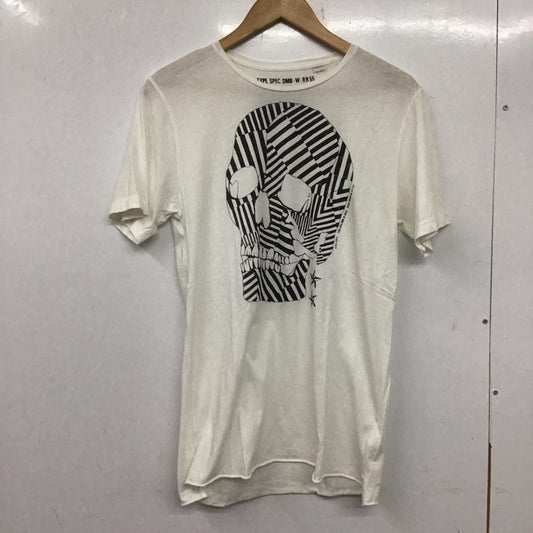ディーゼル DIESEL Tシャツ 半袖 半袖カットソー プリントTシャツ クルーネックカットソー XS プリント 白 / ホワイト /  メンズ USED 古着 中古 10138542