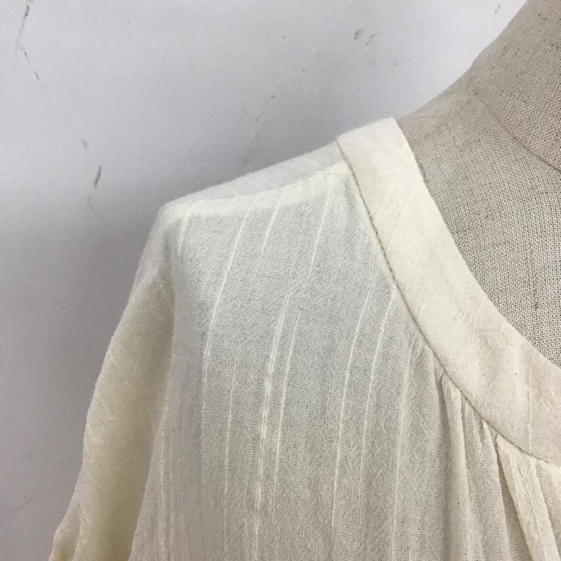 ダブルクローゼット w closet ワンピース ロングスカート 343199 長袖 前後着 無地 アイボリー / アイボリー /  レディース USED 古着 中古 10117381
