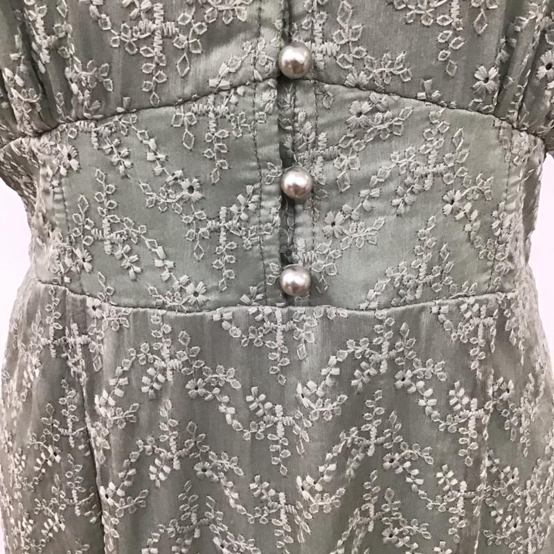アルシーヴ archives ワンピース ロングスカート 07-0544 半袖 刺繍 薄緑 / ライトグリーン /  レディース USED 古着 中古 10108326