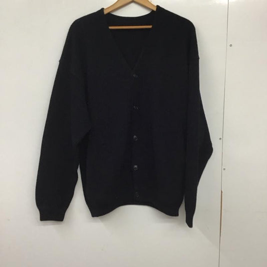 クレプスキュール crepuscule カーディガン 長袖 1903-002 moss stitch V/N cardigan 鹿の子カーディガン 無地 黒 / ブラック /  メンズ USED 古着 中古 10136882