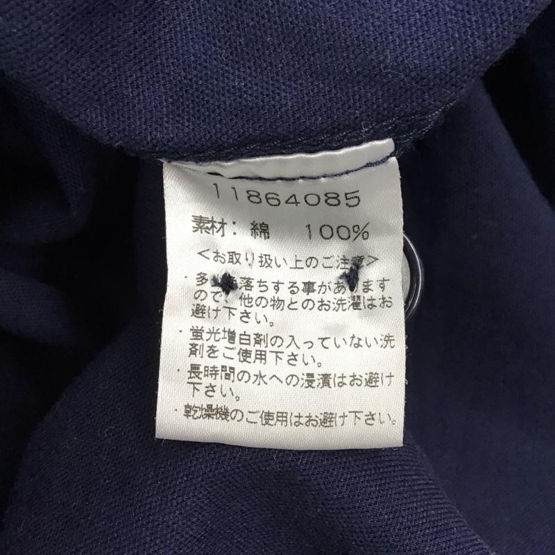 カブー KAVU シャツ、ブラウス 長袖 11864085 日本製 コットン L ロゴ、文字 紺 / ネイビー /  メンズ USED 古着 中古 10121167