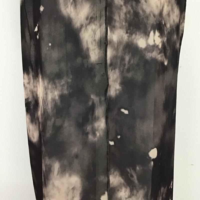 ザラ ZARA ワンピース ロングスカート 長袖 シアー マーブル S 総柄 黒 / ブラック / X ベージュ / ベージュ /  レディース USED 古着 中古 10116671