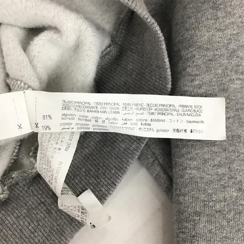 ザラ ZARA パーカー 長袖 M 無地 灰 / グレー /  レディース USED 古着 中古 10132766