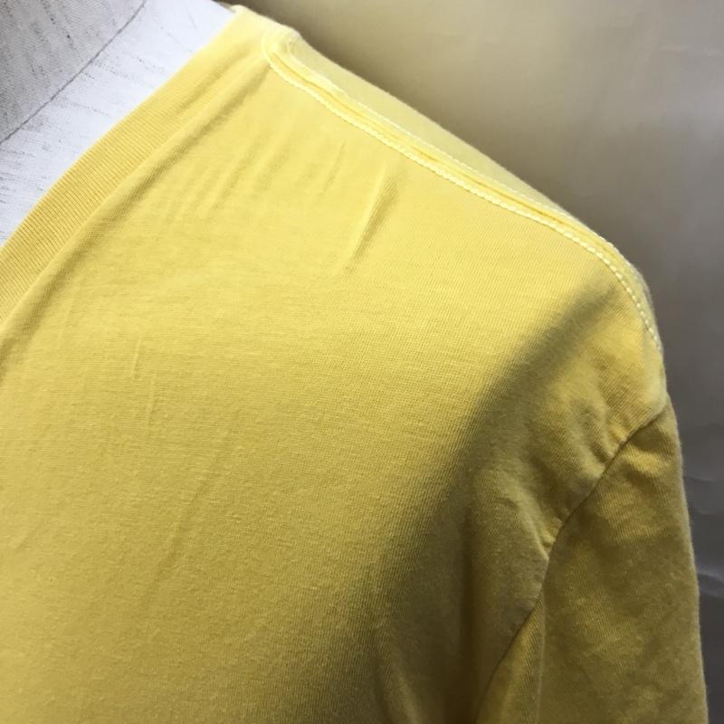 アメリカンイーグル AMERICANEAGLE Tシャツ 半袖 Vネック M ワンポイント 黄 / イエロー /  メンズ USED 古着 中古 10115516