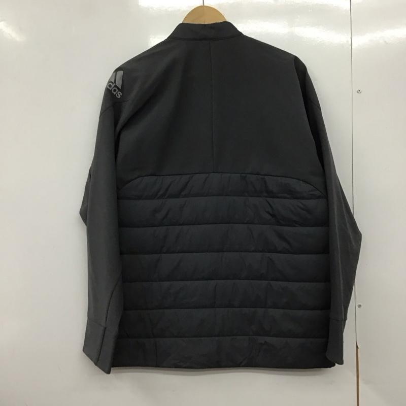 アディダス adidas ジャケット、上着 ジャケット、ブレザー fj6219 スポーツウェア ジップアップジャケット アウター L 無地 灰 / グレー /  メンズ USED 古着 中古 10145668