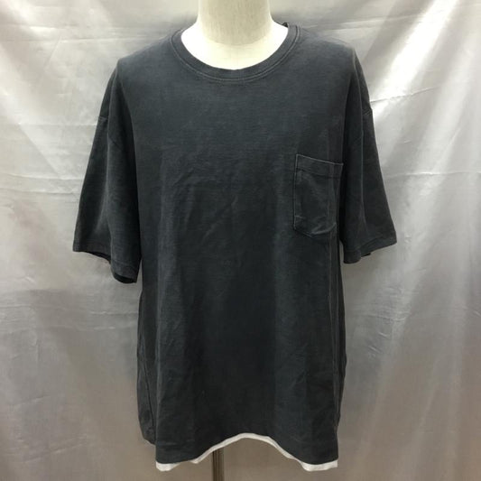 ザラ ZARA Tシャツ 半袖 1165 300 833 クルーネック HEAVY COTTON XL 無地 黒 / ブラック / X 白 / ホワイト /  メンズ USED 古着 中古 10117177