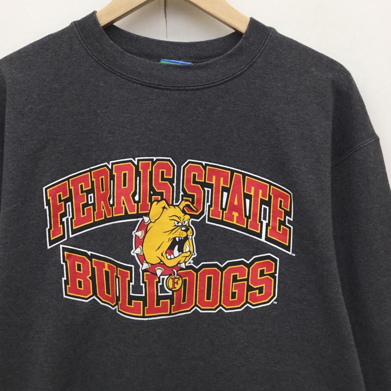 チャンピオン Champion トレーナー 長袖 Bulldogs M プリント チャコールグレー / チャコールグレー /  メンズ USED 古着 中古 10142525