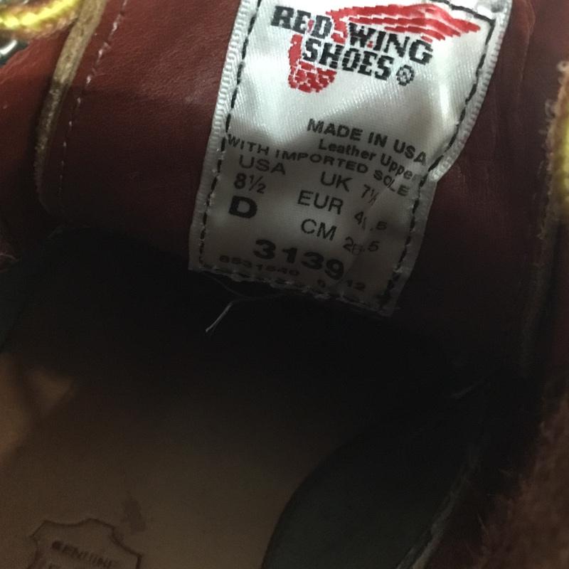 レッドウィング RED WING ブーツ ショートブーツ 3139 クラシック チャッカ 8 1/2D 26.5cm 26.5cm 無地 茶 / ブラウン /  メンズ USED 古着 中古 10143020