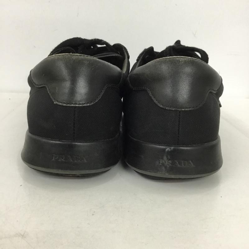 プラダ PRADA スニーカー スニーカー 4E 2860 9 ローカット ロゴ、文字 黒 / ブラック /  メンズ USED 古着 中古 10149669