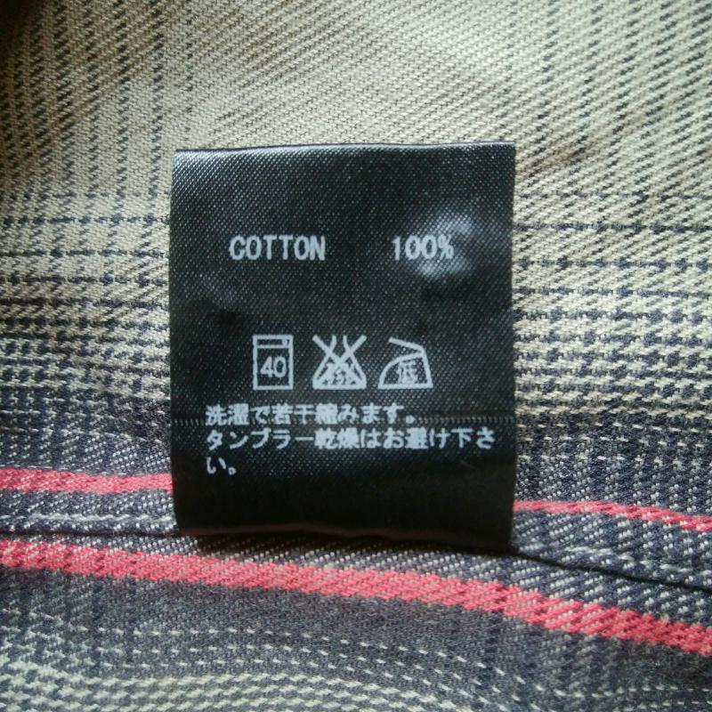 ロストコントロール LOST CONTROL シャツ、ブラウス 長袖 1 チェック ベージュ / ベージュ / X 茶 / ブラウン / X 赤 / レッド /  メンズ USED 古着 中古 10008452