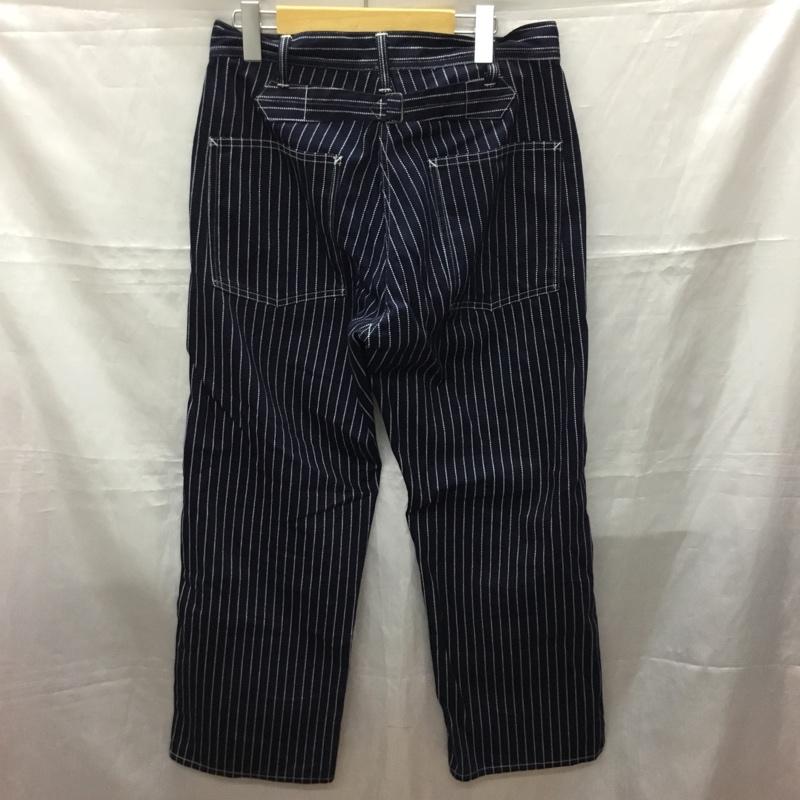 シュガーケーン SUGAR CANE パンツ デニム、ジーンズ デニムジーンズ ワイドパンツ ストレートパンツ ストライプパンツ 30インチ ストライプ 紺 / ネイビー /  メンズ USED 古着 中古 10113867