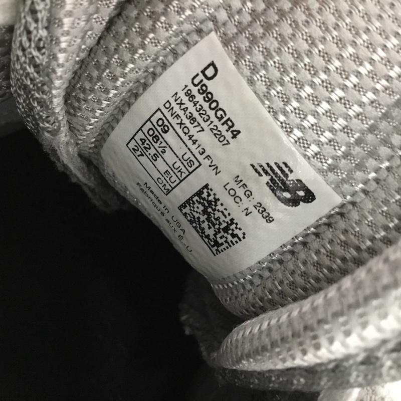 ニューエラ NEW ERA スニーカー スニーカー U990GR4 27cm 27.0cm ロゴ、文字 灰 / グレー /  メンズ USED 古着 中古 10149475