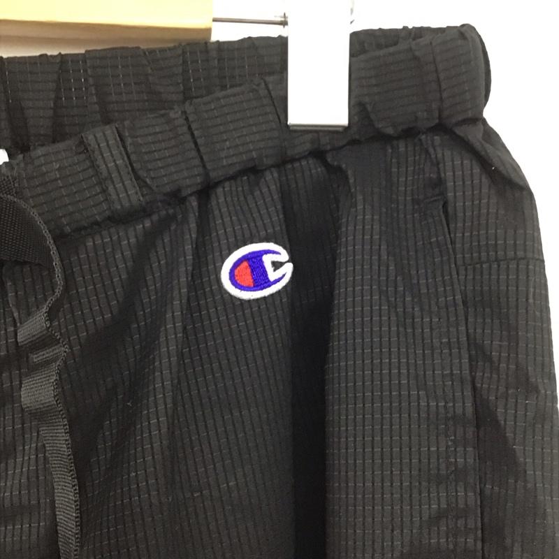 チャンピオン Champion パンツ ワークパンツ、ペインターパンツ c3-ms213 パンツ ナイロンパンツ XL ロゴ、文字 黒 / ブラック /  メンズ USED 古着 中古 10146965