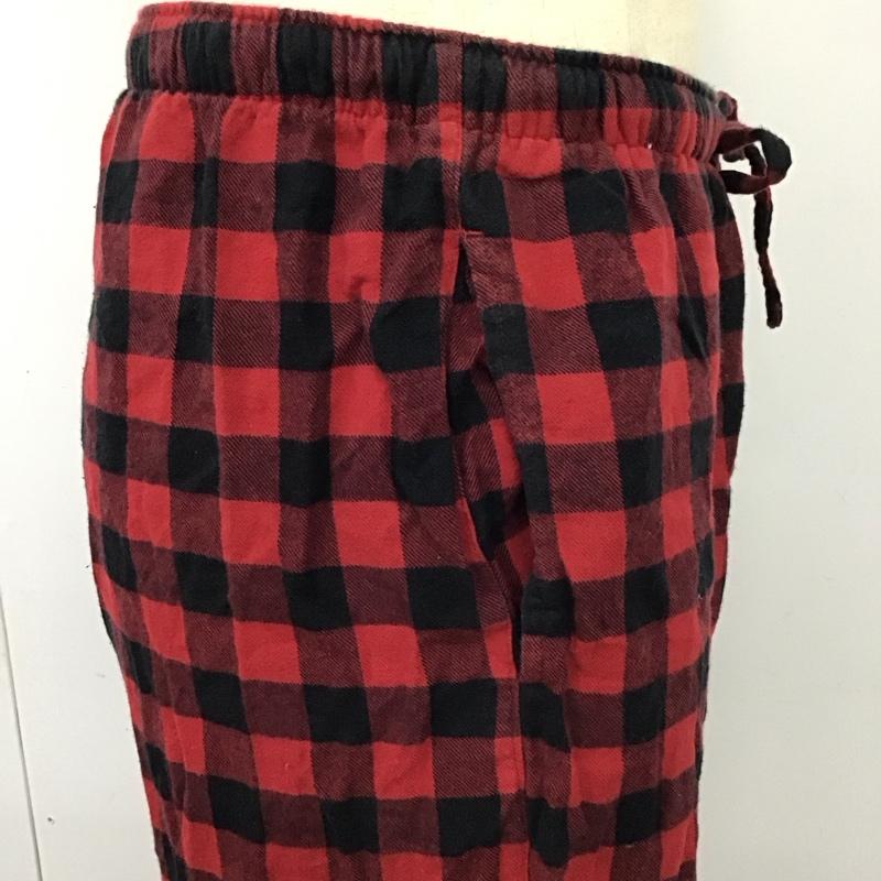 ポロバイラルフローレン Polo by RALPH LAUREN ボトムス ボトムス コットン イージーパンツ L チェック 黒 / ブラック / X 赤 / レッド /  メンズ USED 古着 中古 10114959