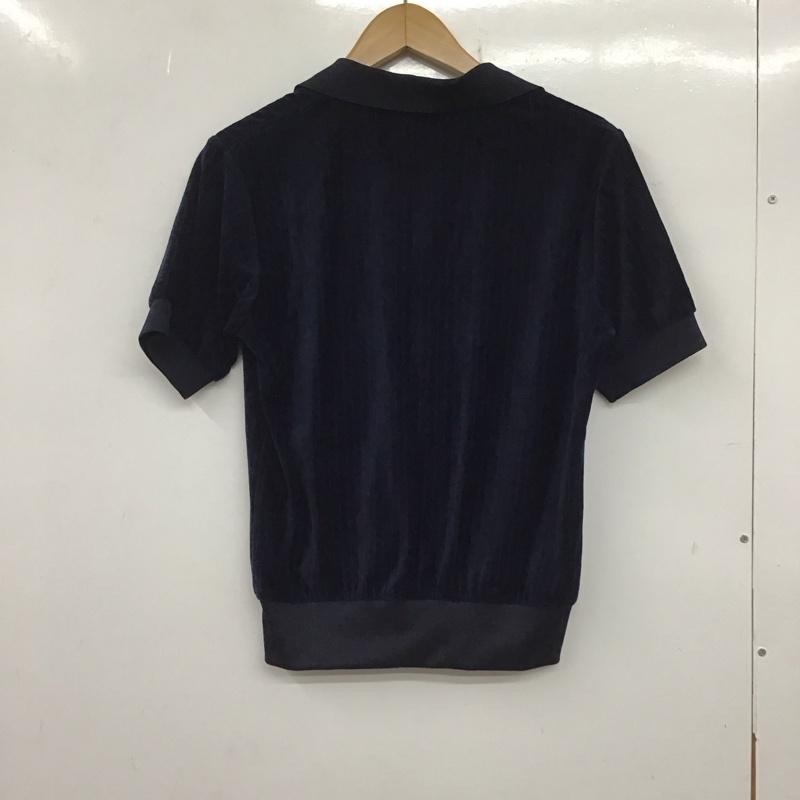 フレッドペリー FRED PERRY ポロシャツ 半袖 F5386 ベロアポロ スキッパーポロ ワンポイント 紺 / ネイビー /  レディース USED 古着 中古 10138691
