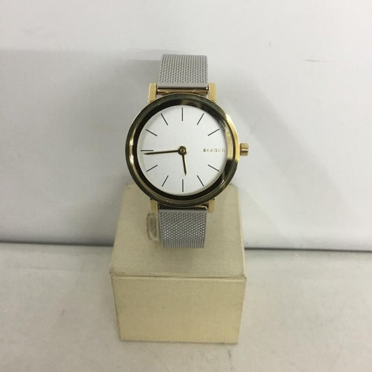 スカーゲン SKAGEN 腕時計 アナログ（クォーツ式） SKW2445 ロゴ、文字 金 / ゴールド / X 銀 / シルバー /  レディース USED 古着 中古 10135168