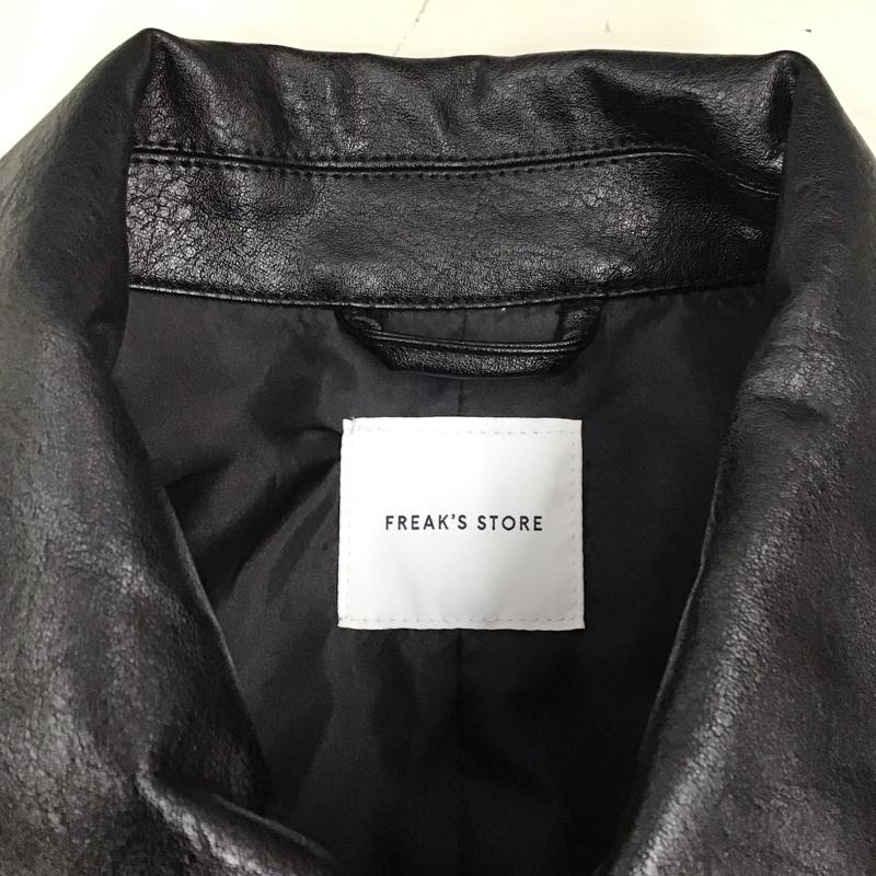 フリークスストア FREAK S STORE ジャケット、上着 ジャケット、ブレザー ジップアップジャケット ジャンパー フェイクレザージャケット カジュアルジャケット アウター M 無地 黒 / ブラック /  メンズ USED 古着 中古 10121442