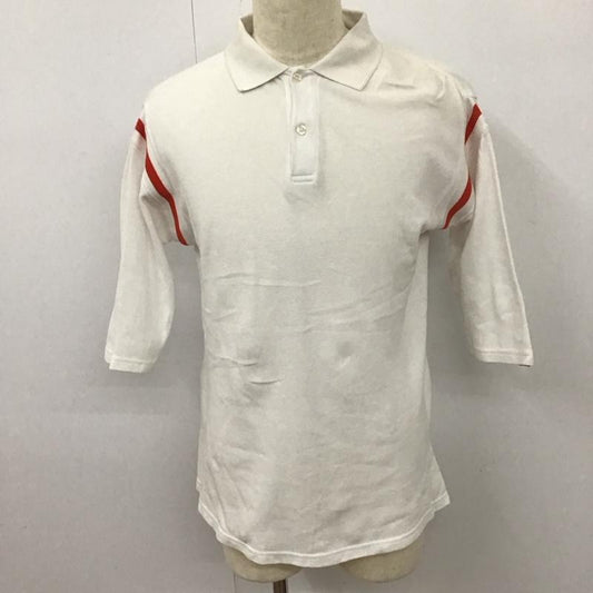 ステューシー STUSSY ポロシャツ 七分袖 長袖シャツ カラーシャツ ポケットシャツ 長袖カットソー M プリント 白 / ホワイト /  メンズ USED 古着 中古 10113112