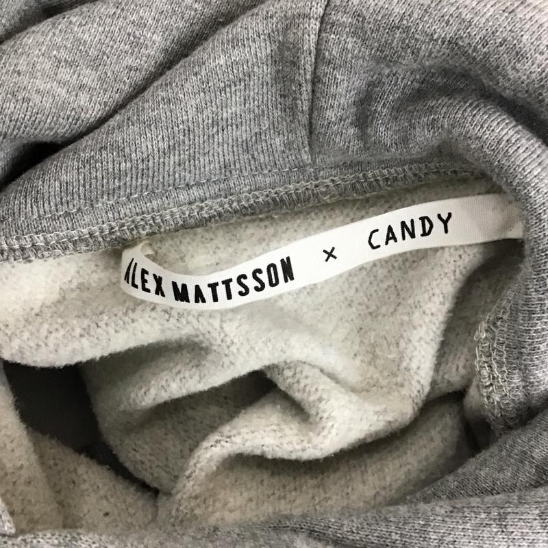 アレックス マットソン ALEX MATTSSON パーカー 長袖 パーカー プルオーバー 裏起毛 ライオン CANDY プリント 灰 / グレー /  メンズ USED 古着 中古 10118088