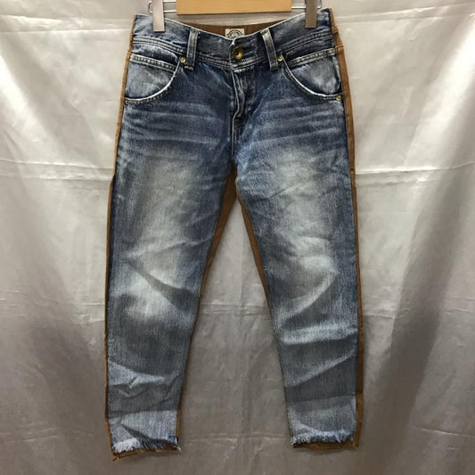 ロデオクラウンズ Rodeo Crowns パンツ デニム、ジーンズ 420ASR12-0310-15 dualパンツ S 無地 青 / ブルー / X 茶 / ブラウン /  レディース USED 古着 中古 10112470