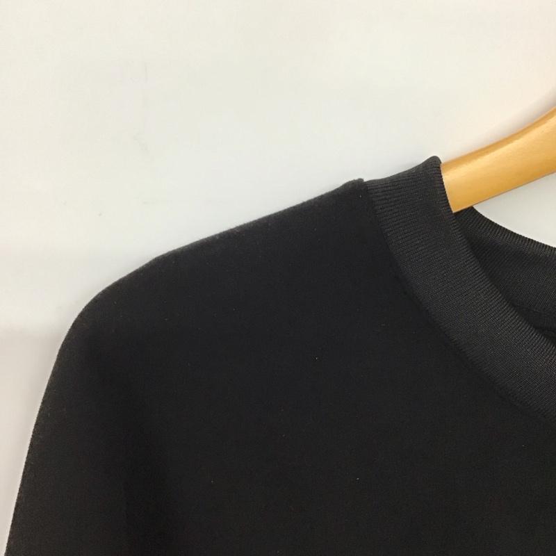 ザラ ZARA トレーナー 長袖 長袖トレーナー スウェット クルーネック プルオーバー L ロゴ、文字 黒 / ブラック /  メンズ USED 古着 中古 10145711